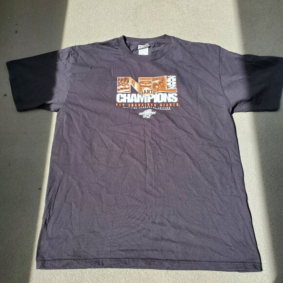 2002 San Francisco Giants NL Champions T-Shirt XL Official Clubhouse Edition MLB - Picture 1 of 5